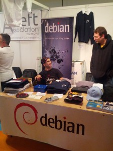Debian France booth at Solutions Linux