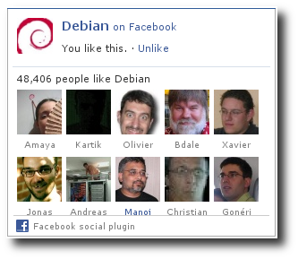 Debian Developers who like Debian on Facebook